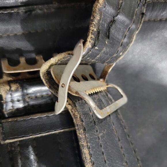 Vintage Motorcycle Jacket Leather Distressed Biker Asymmetric Zip 50s Size Small - Picture 13 of 16